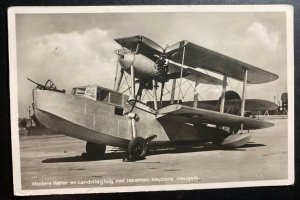 1938 The Hague Netherlands RPPC Postcard Cover To Renkum Modern Seaplane