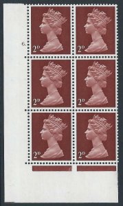 2d Pre-decimal Machin with missing phosphor Cylinder 6 Dot - UNMOUNTED MINT