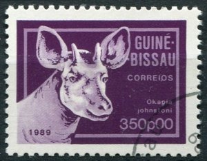 Guinea-Bissau Sc#860 Used, 350p multi, Animals (1989) (1989)