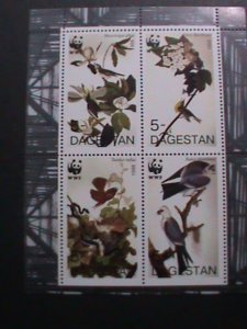 ​RUSSIA-1998 -WWF-WORLD WILD FUND-BEAUTIFUL LOVELY BIRDS -MNH-SHEET VERY FINE