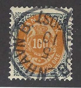 Denmark SC#34 Used F-VF SCV$60.00...Worth a Close Look!