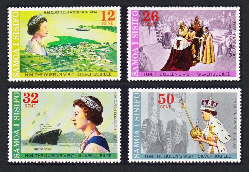 Samoa Silver Jubilee and Royal Visit 4v SG#479-482 SC#446-449