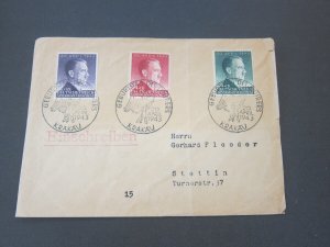 Germany Poland 1942 NB24-26 set first day cover  OurRef:1528