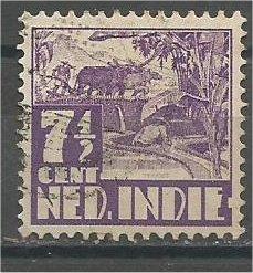 NETHERLANDS INDIES, 1934, used 71/2c, Rice Field Scene, Scott 171