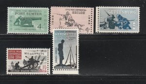 United States 1178-1182 Set MNH Civil War