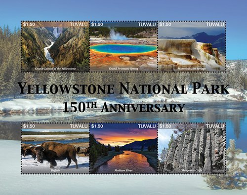 2021/05 - TUVALU - YELLOWSTONE PARK 150TH            6V  complet set    MNH ** T