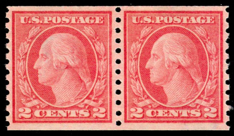 MOMEN: US STAMPS #454 PAIR MINT OG NH XF PF CERT 