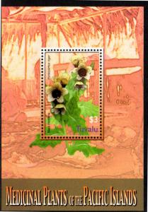 TUVALU 967-968 S/S MNH SCV $12.00 BIN $7.25 MEDICINAL PLANTS