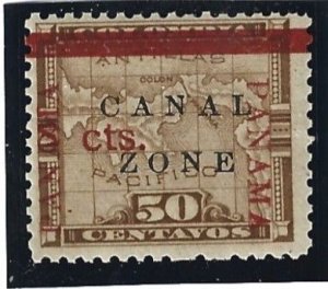 Canal Zone Scott #20 Mint NH 50c Overprints & 8c Surcharged  2021 CV $35.00+