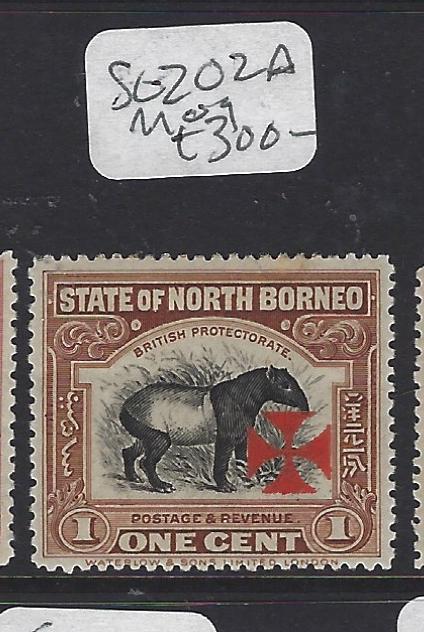 NORTH BORNEO (P2107B) RED CROSS CARMINE CROSS 1C  SG 202A       MOG