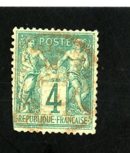 FRANCE #66 USED FVF FEW CLIPPED PERFS Cat $55