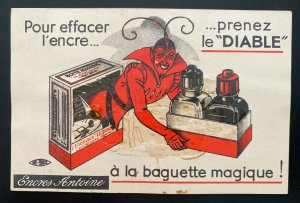 1936 Paris France Advertising Postcard Cover To Vienna Austria Devil Pen Ink