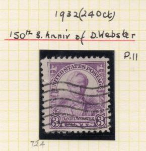 United States 1932 Early Issue Fine Used 3c. 316211