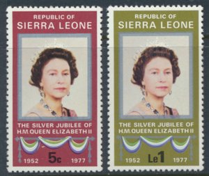 Sierra Leone    SC# 440 - 441   MNH   QE II Silver Jubilee    see details/scans 