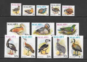 BIRDS - MALAWI #233-45   MNH