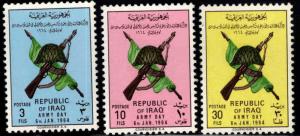 IRAQ Scott 339-341 MH*  1964 Army day set