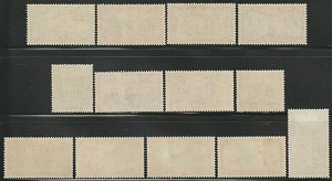 EDSROOM-7735 New Zealand 229-241 H 1940 Complete NZ Centenary CV$58