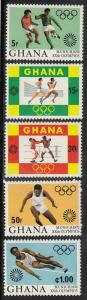 Ghana Olympics, Munich 1972(Scott # 454-58) MNH