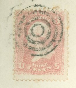 1860's, MAR 14 PRINCETON MA. CDS, To BENSEN VERMONT, ROSE PINK SC #64b SCV $250!