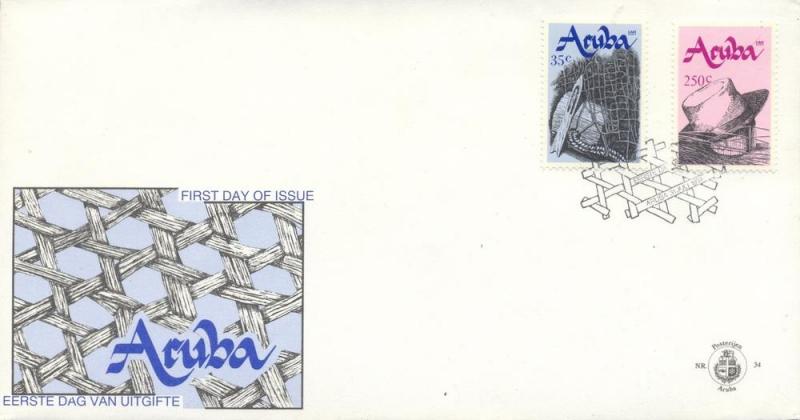 Aruba Scott #'s  73 - 74 First Day Covers