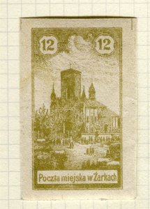 POLAND; Early 1918 fine Local issue of the town Zarki Mint hinged