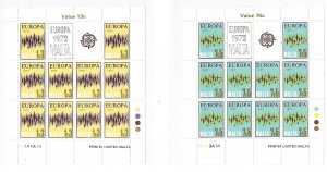 Malta 1972 Europa Sheet Sc 450-453 MNH two scans C3