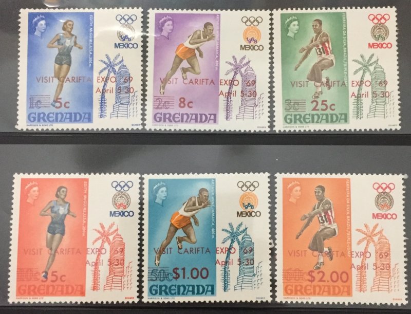 Grenada 1969 #310-5, Olympics, MNH