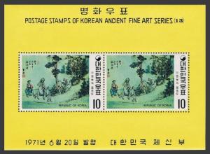 Korea South 781a-786a,MNH.Michel Bl.329-334. Ancient Art,1971.By Shin Yun-bok.