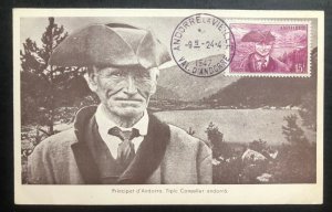1947 Andorra Maxi Picture Postcard Cover typic adviser