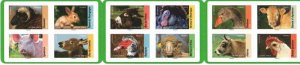 France 2017 Farm animals and birds set of 12 stamps in booklet MNH