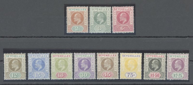 1906 Seychelles - Stanley Gibbons n. 60-70  - Edward VII , Crown Colony -  11 va