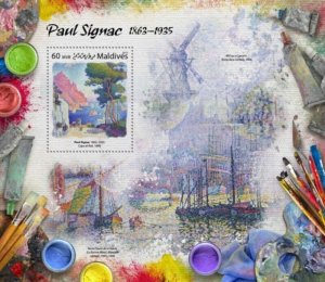 Maldives - 2017 Artist Paul Signac - Stamp Souvenir Sheet - MLD17306b