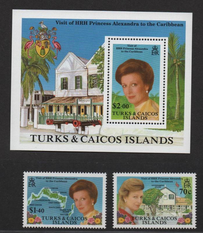 $Turks+Caicos Sc#766-768 M/NH/VF, complete set, Cv. $27.50