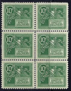 U. S. E7 VF MNH Blk/6 SCV$945.00 Fresh E7BK-2