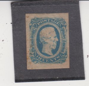 US CSA Confederate Stamp Scott #  12d MLH wide margins