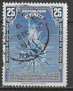 Haiti 339: 25c Statue of Liberty, Flags of American Countries, used, F-VF