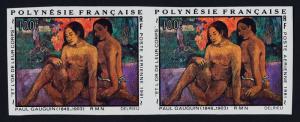 French Polynesia C184 imperf pair MNH Art, Paintings, Gauguin