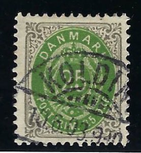 Denmark SC#50 Used F-VF Kolding Cancel SCV$15.00....Fill a Great Spot!