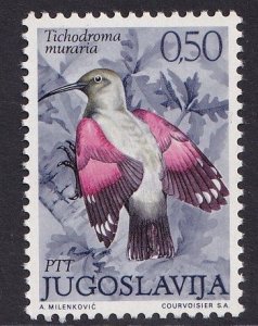 Yugoslavia   #1102  MNH 1972  birds 50p  wall creeper