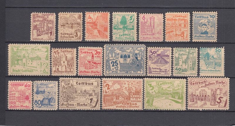 WWII German Local Issues Cottbus Full Set Michel 1-20 MNH