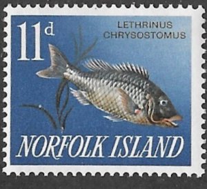 Norfolk Island #  54   11d.    Fish     1963   (1) Mint NH