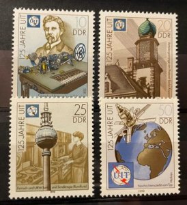 (333) DDR 1990 : Yv# 2937/40 UIT 125 YEARS - MNH VF