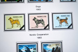 COLOR PRINTED NORWAY 1855-2010 STAMP ALBUM PAGES (183 illustrated pages)