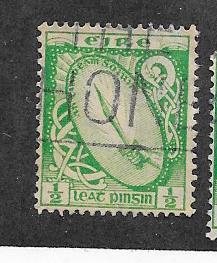 Ireland #65 1/2p  Sword of Light emerald  (U) CV1.50