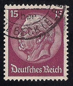 Germany #423 15pf Paul Von Hindenburg used EGRADED XF 94 XXF