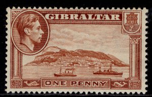 GIBRALTAR GVI SG122d, 1d red-brown, NH MINT.