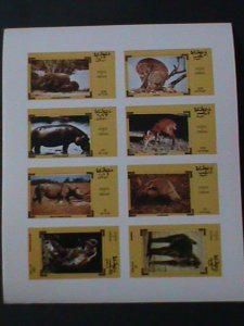 ​OMAN STATE-WORLD PROTACTING WILD ANIMALS- IMPERF-MNH-SHEET-VF-EST $12