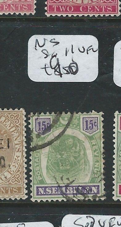 MALAYA NEGRI SEMBILAN (P0610B) 15C TIGER  SG 11  VFU