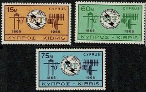 Cyprus #257-9 MH ITU issue