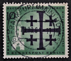 Germany-Berlin, Sc# 9N193 Used SON 1961 Excellent Sock on the Nose CDS 11.10.61